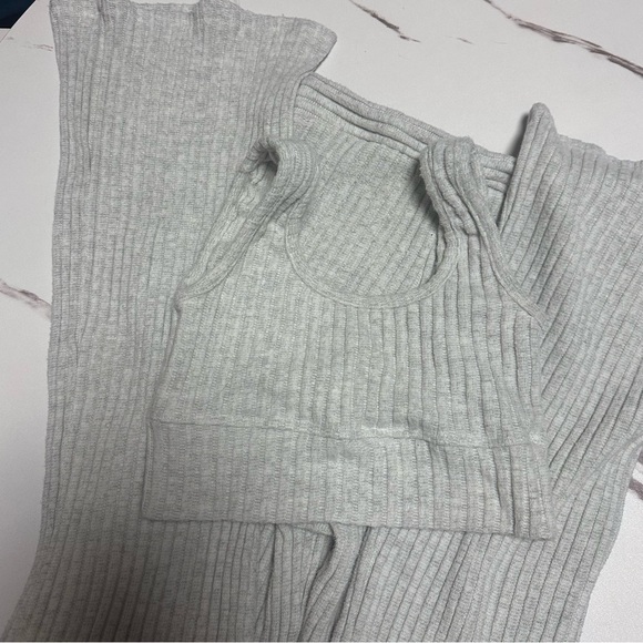 Alter’D State Ribbed Sweater Knit Set Women’s Size XS Tan Loungewear Set - Picture 1 of 7